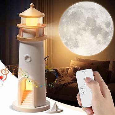 LuxeLUMO Lighthouse Moon Lamp