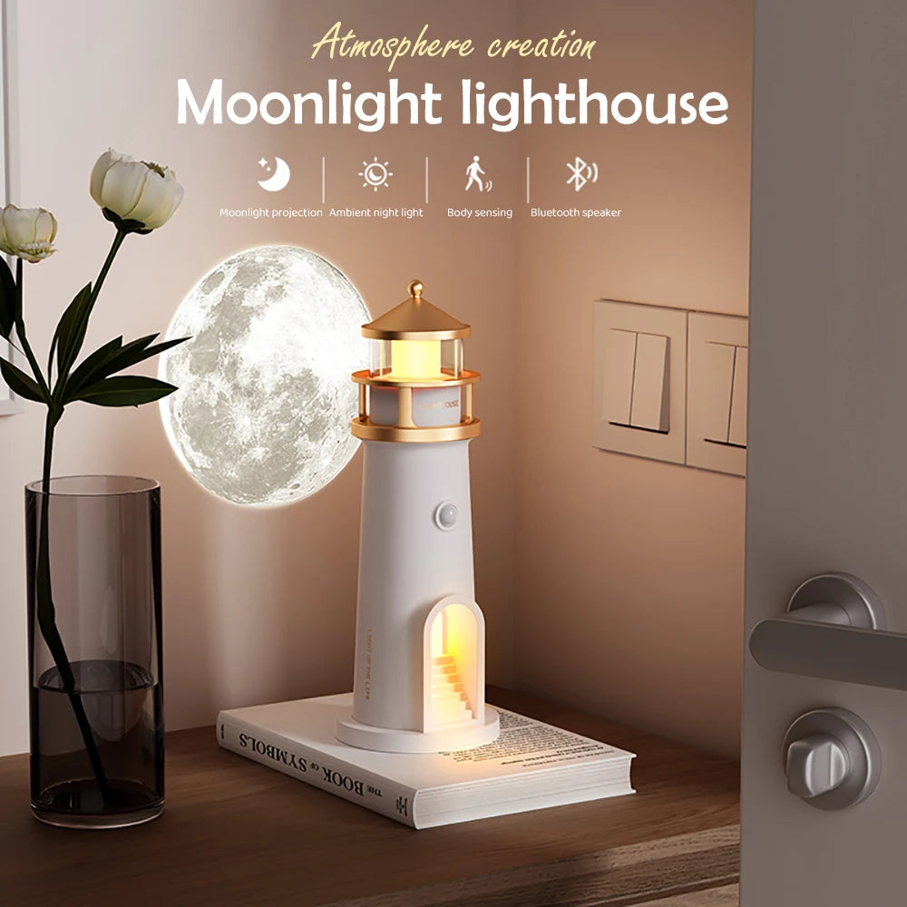 LuxeLUMO Lighthouse Moon Lamp